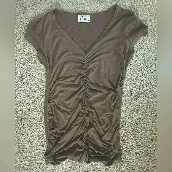 XS RIPE Maternity Shirt Light Brownish - Picture 2 of 14